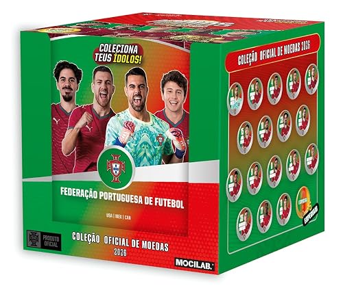 MOCIWORLD Selección Portuguesa de Fútbol - Pack 11 Sobres de Monedas Coleccionables Sorpresa