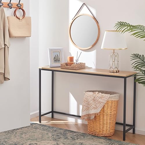 Miniatura 2 de Lifewit Mesa de sofá estrecha de 39.4 pulgadas con marco de metal para sala de estar, entrada industrial, pasillo, entrada, oficina, pasillo, mesa