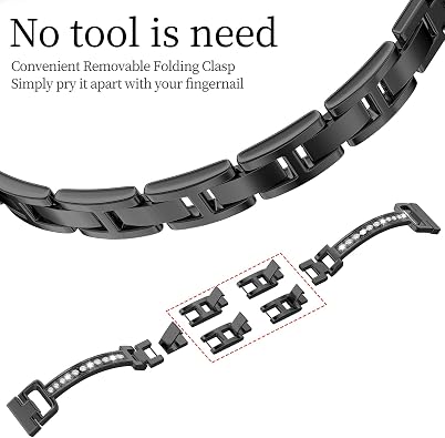 Bling Bracelet Women Bands Compatible with Samsung Galaxy Watch 8 40mm 44mm Classic 46mm Replacement Metal Wristbands