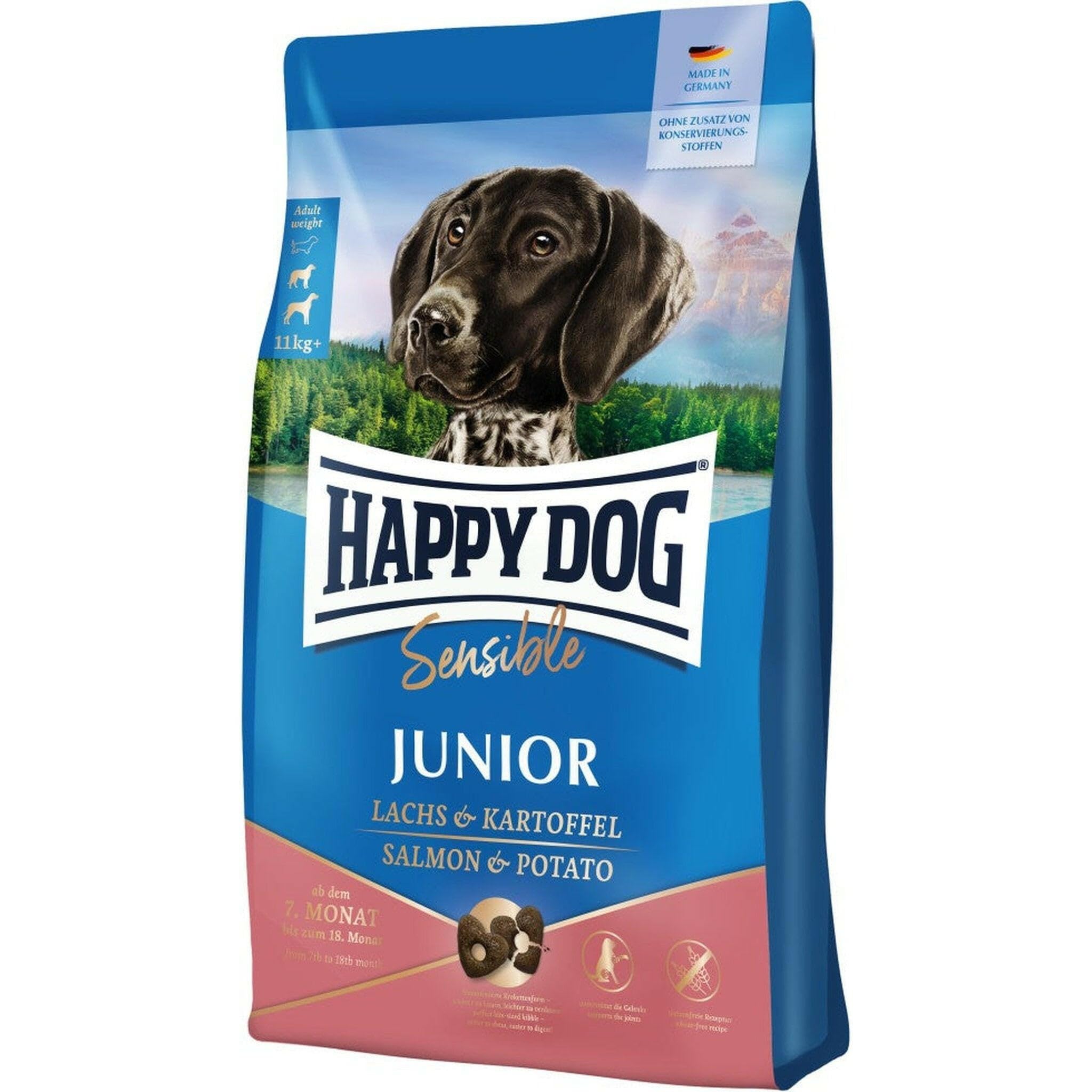 Happy Dog Supreme Sensible Junior Pollo, Salmone e Patata 10 kg