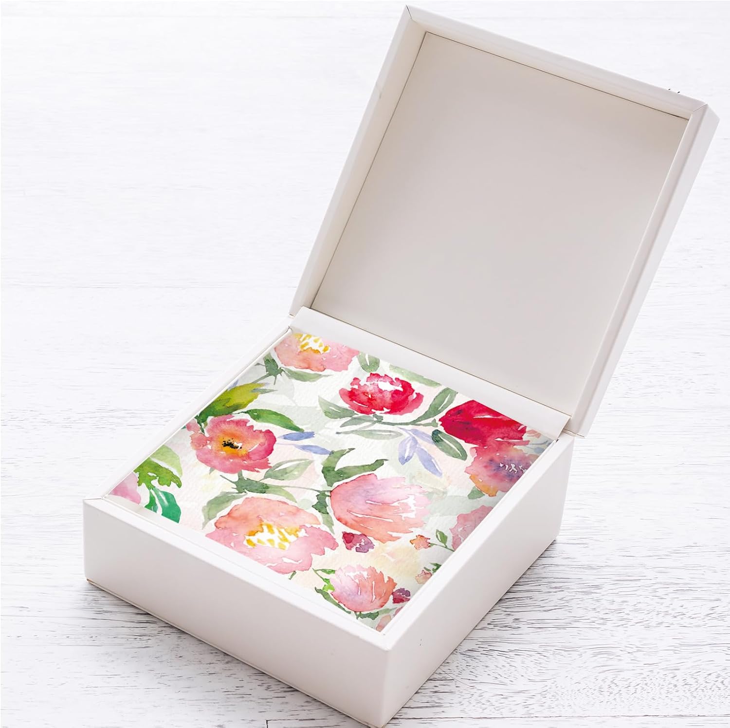 Whaline 60 Sheets Orange Pink Flower Tissue Paper Summer Wrapping Watercolor Flower Decorative Art Tissue for Birthday Baby Shower Party DIY Crafts, 14 x 20 Inch