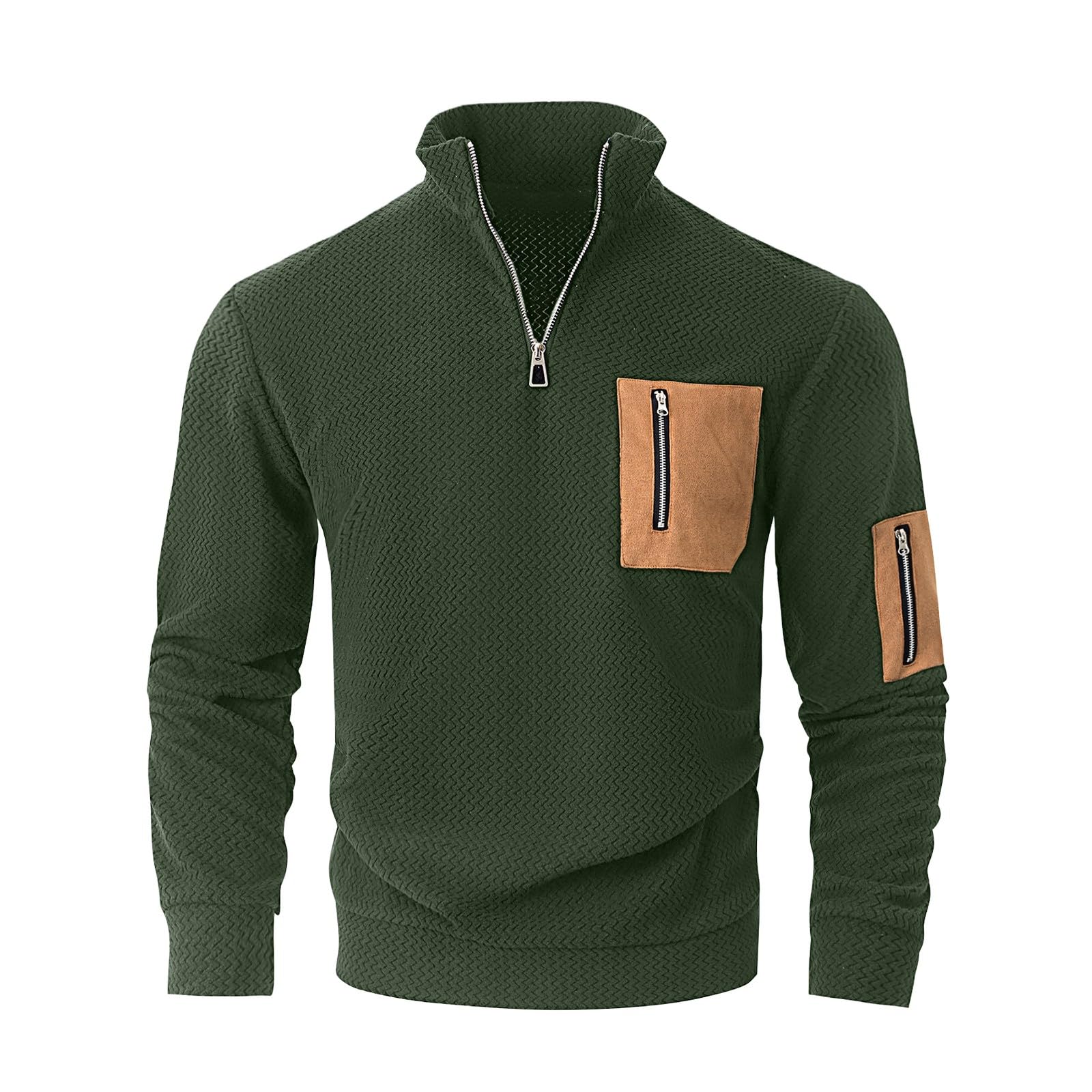 Tuta da jogging da uomo, traspirante, calda a 1/4 zip, per il tempo libero, felpa e pantaloni da jogging, fitness, palestra, cargo, a maniche lunghe, Y2K Streatwear
