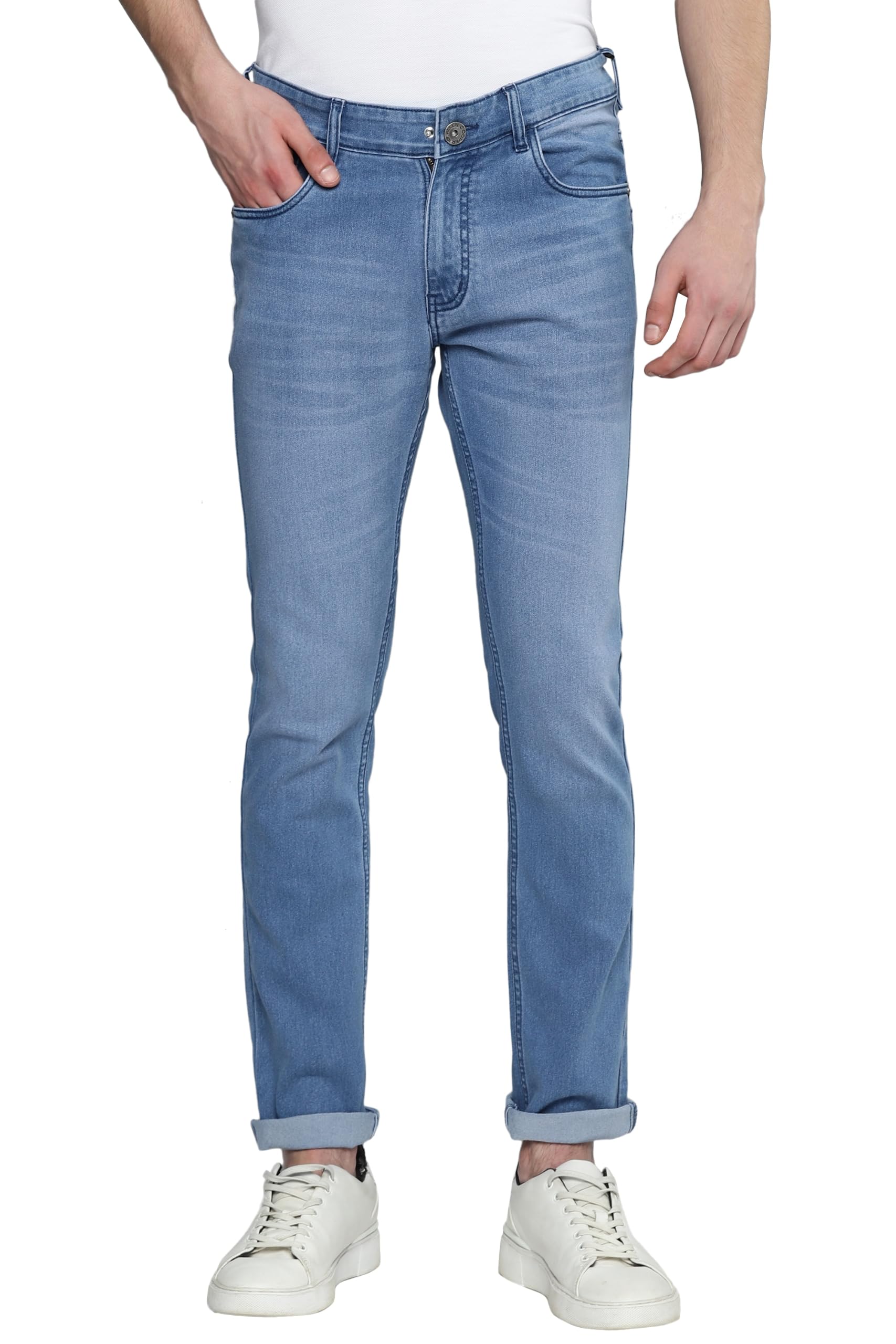 allen cooper Slimmy Comfortable Mid Rise Denim Jeans for Men-picture-56