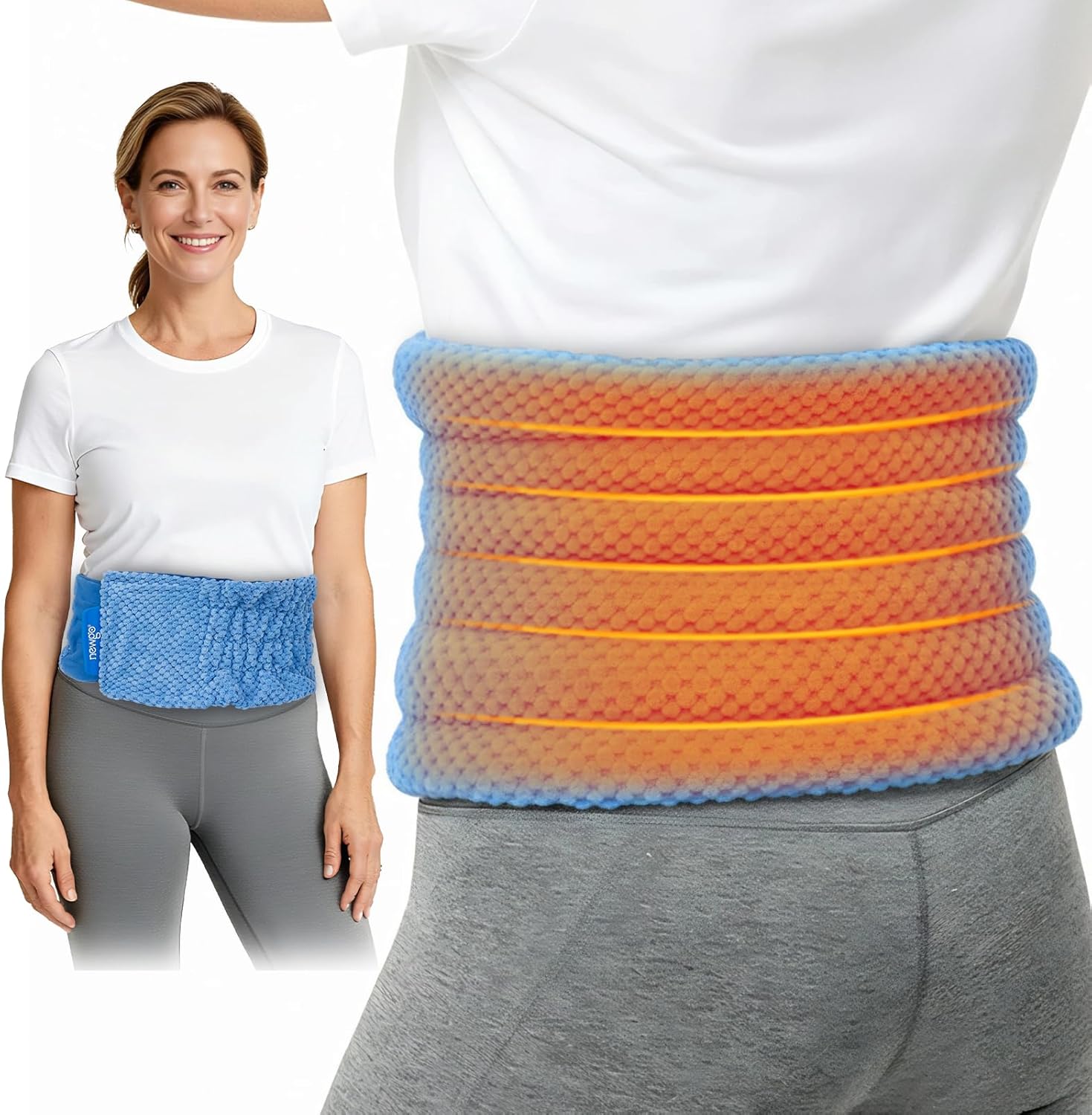 NEWGO Microwavable Heating Pad for Hip and Microwavable Heating Pad for Back
