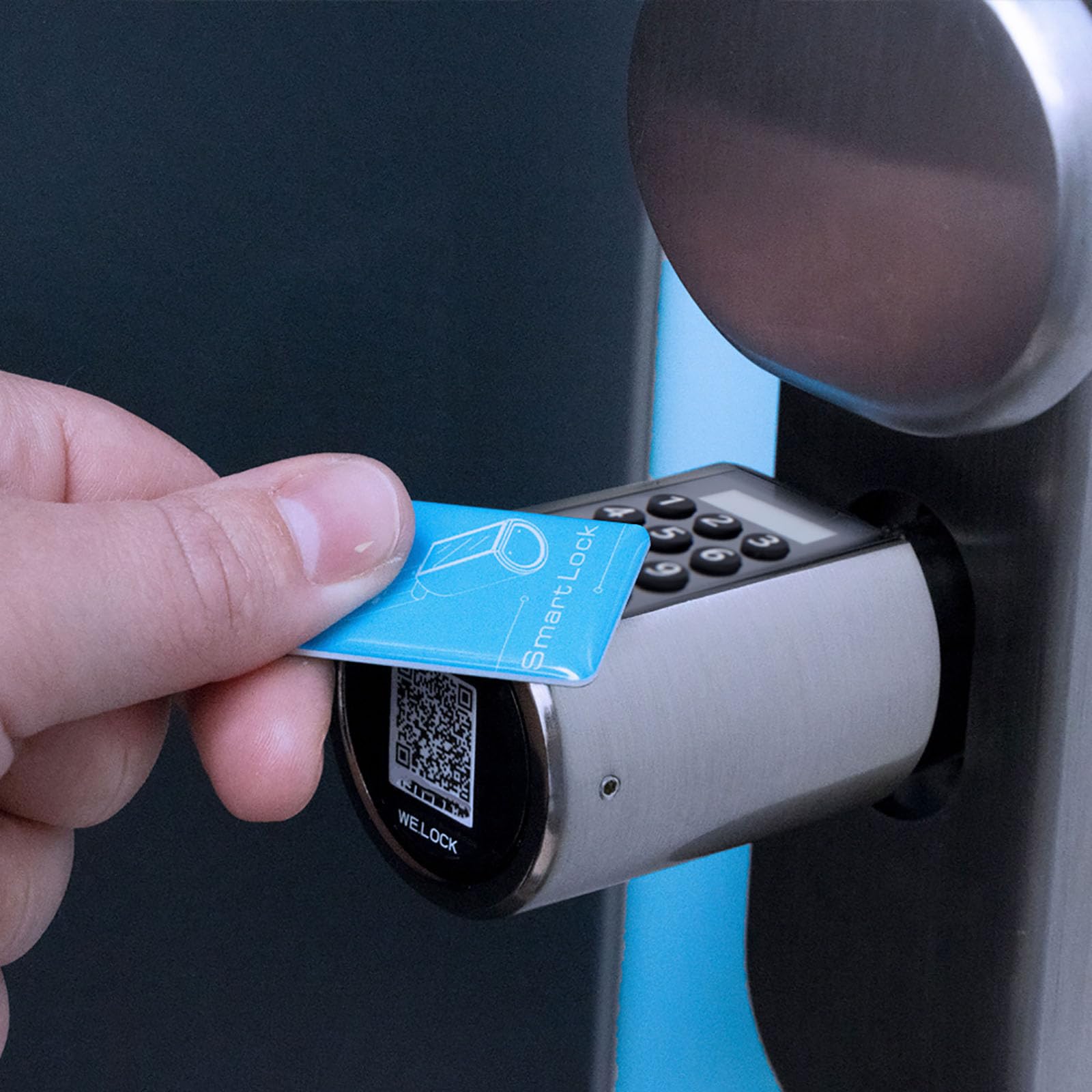 WE.LOCK Smart Door Lock Serratura Smart Doppio Motore Password e Bluetooth con Carta RFID, Facile da Installare