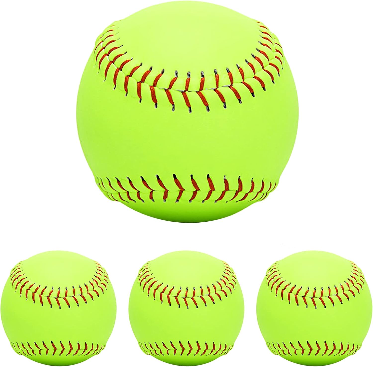 GKK Softballs 4 Pack Sports Practice Softballs 12 Inch