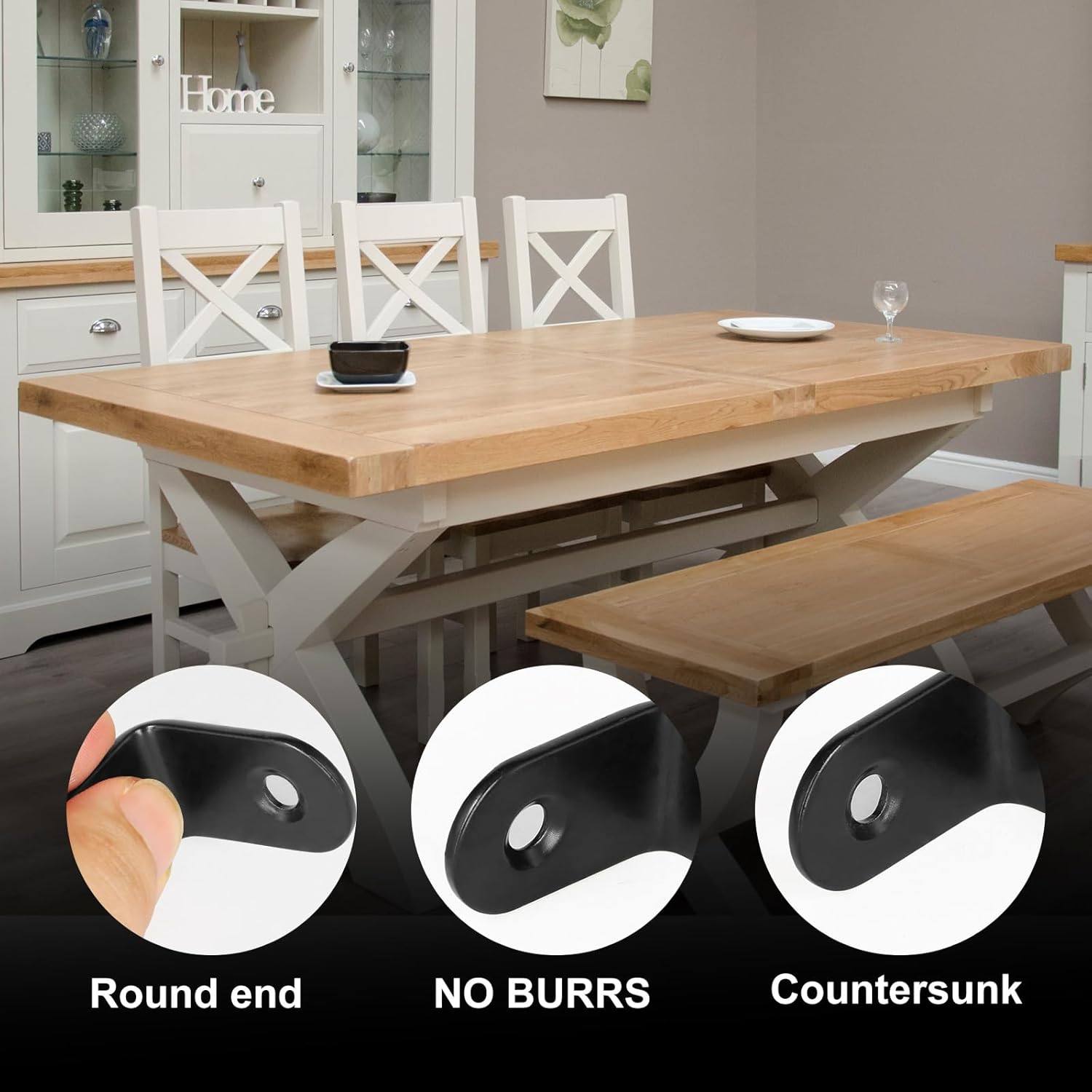 16Pcs L Bracket Corner Braces, 90 Degree Corner Brackets, Black Stainless Steel Right Angle Bracket, 25 x 25 x 16mm