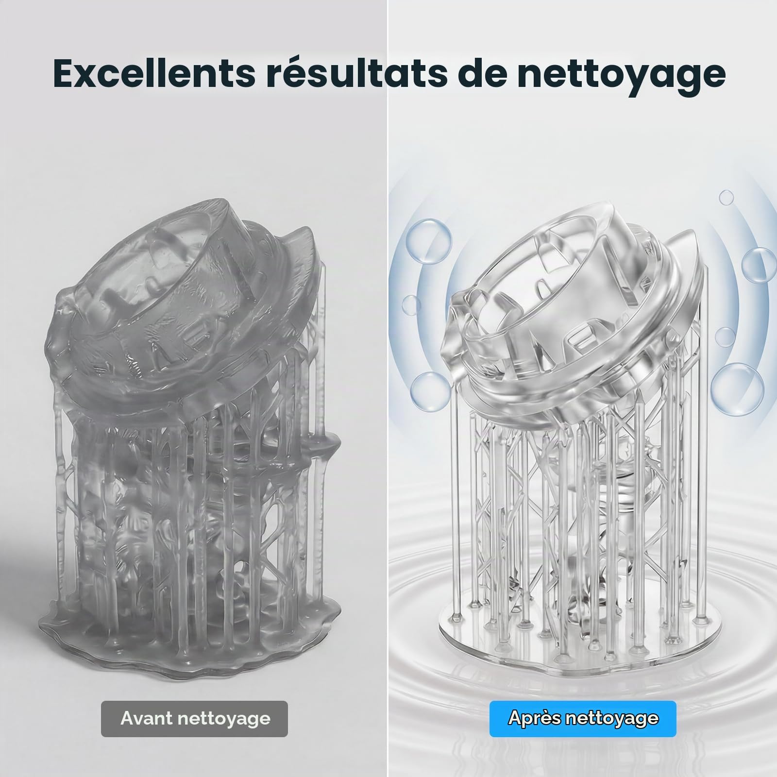 Uniformation Nettoyeur à ultrasons 7L W230, modèle de résine 3D de Nettoyage Uniforme, écran Tactile Intelligent Compatible avec Les imprimantes 3D GKTWO, Taille de Lavage : 228 x 128 x H200