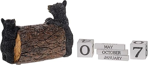 Miniatura 9 de Pine Ridge Bloques de calendario de escritorio, calendario perpetuo, bloques de fecha de mes y día, calendarios rústicos para el hogar, oficina,