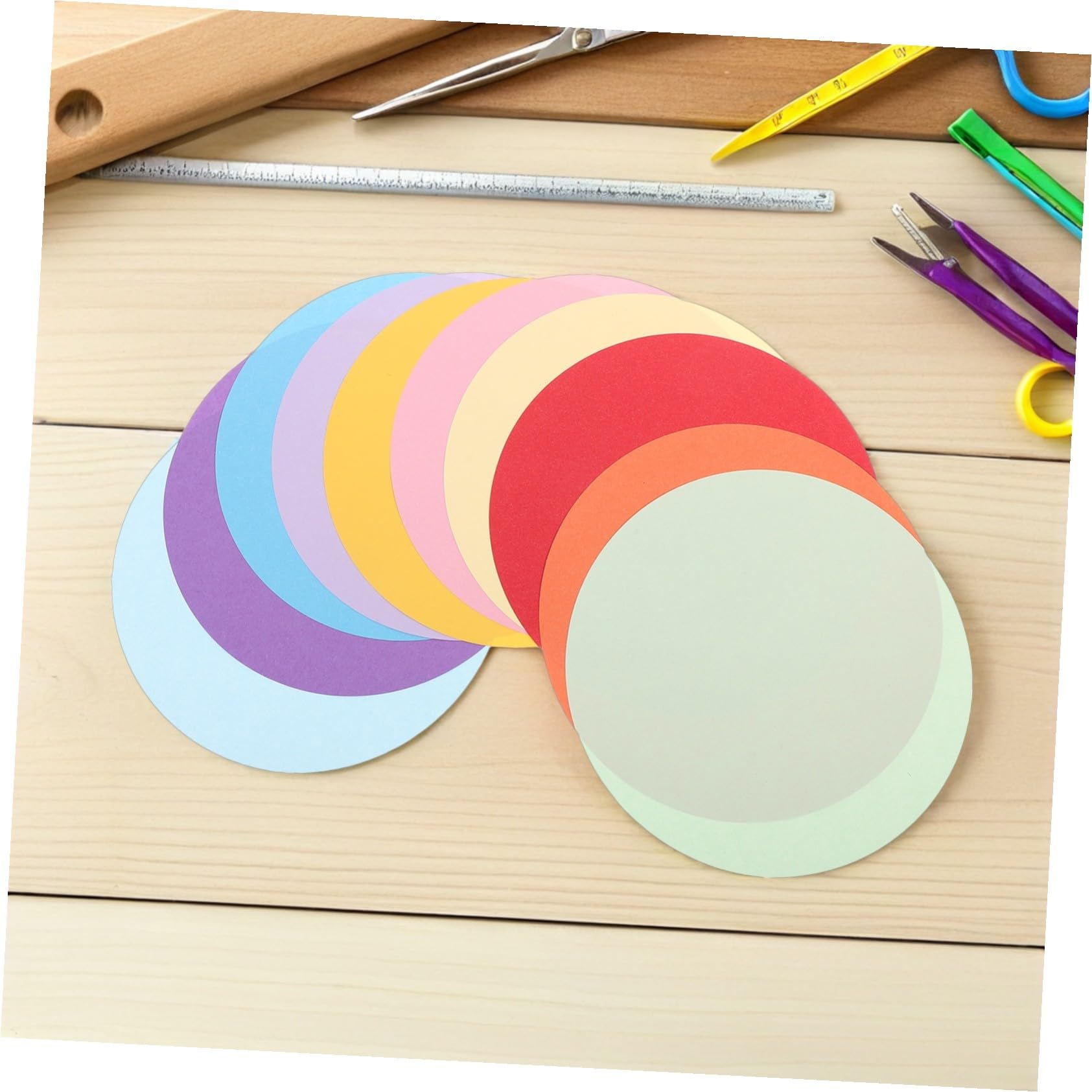 COHEALI 300 Pezzi Carta Colorata Rotonda Carta per Origami Fatta Mano Cartoncino per Lavoretti Progetti Artistici