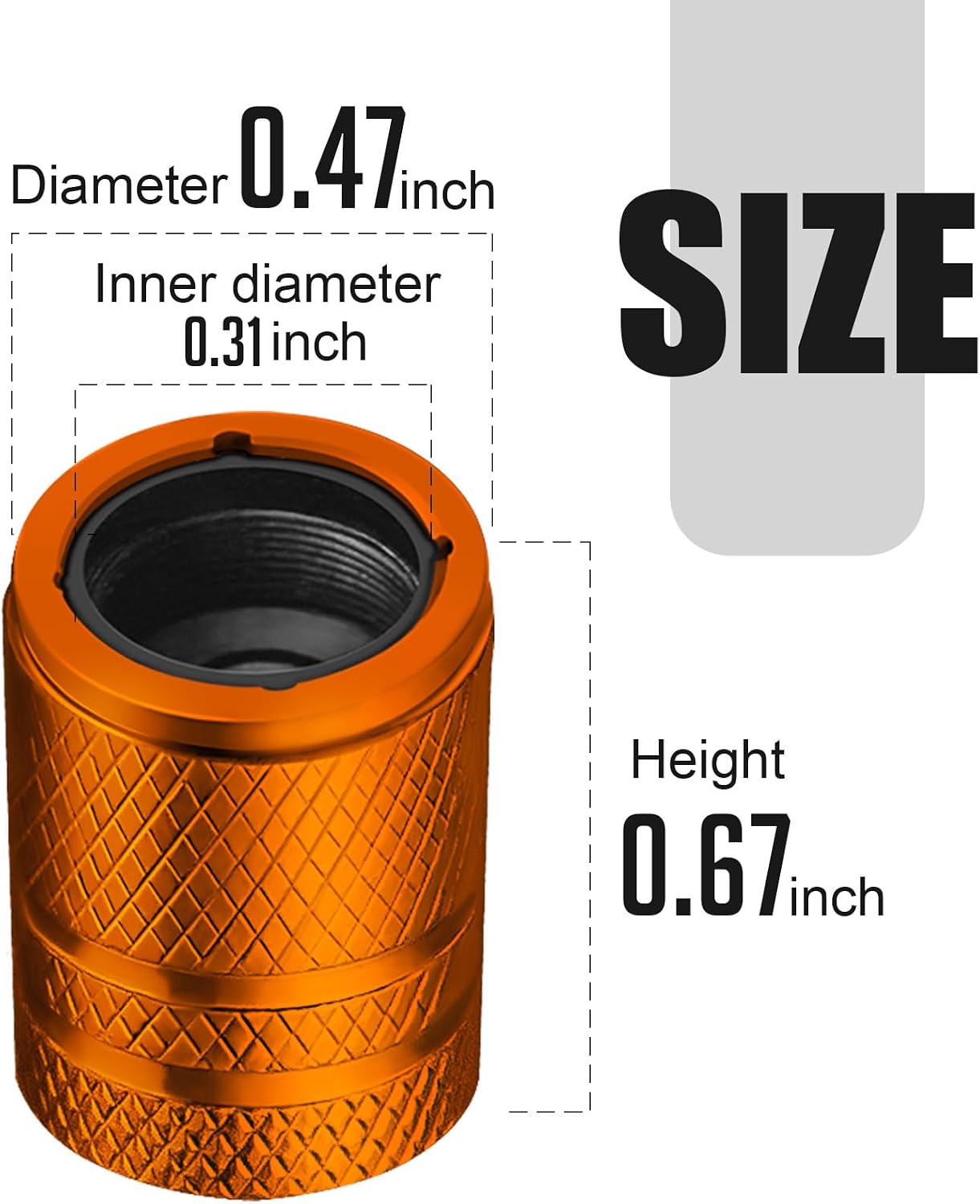 DESOUL 4 Pack Tire Valve Stem Caps Cat Paw - Orange image 3