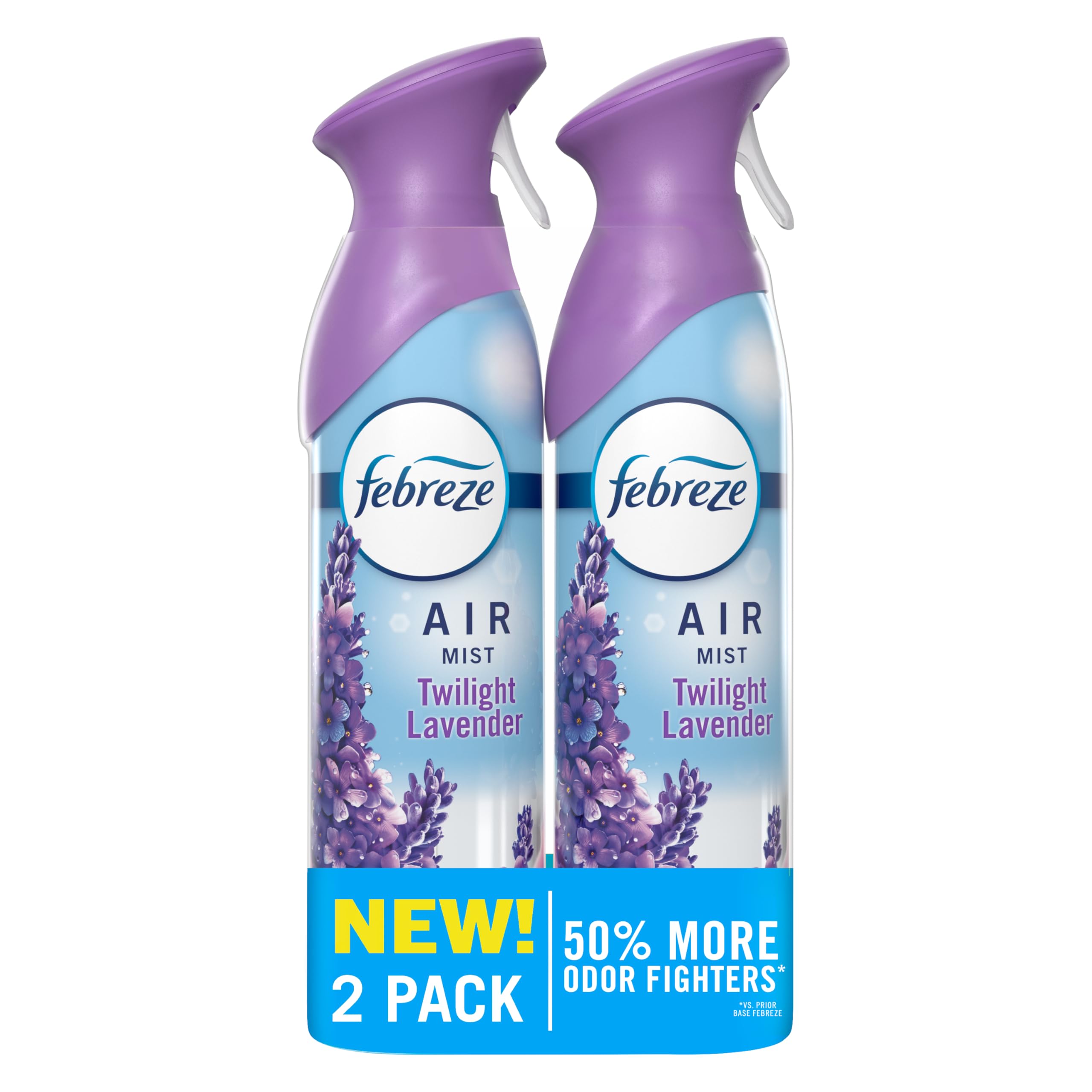 Febreze Air Mist, Air Freshener Spray, Odor Fighting Room Spray, Deodorizer for Home Bathroom Kitchen Office Apartment Dorm Room Classroom, Twilight Lavender Scent, 8.1oz (Pack of 2)