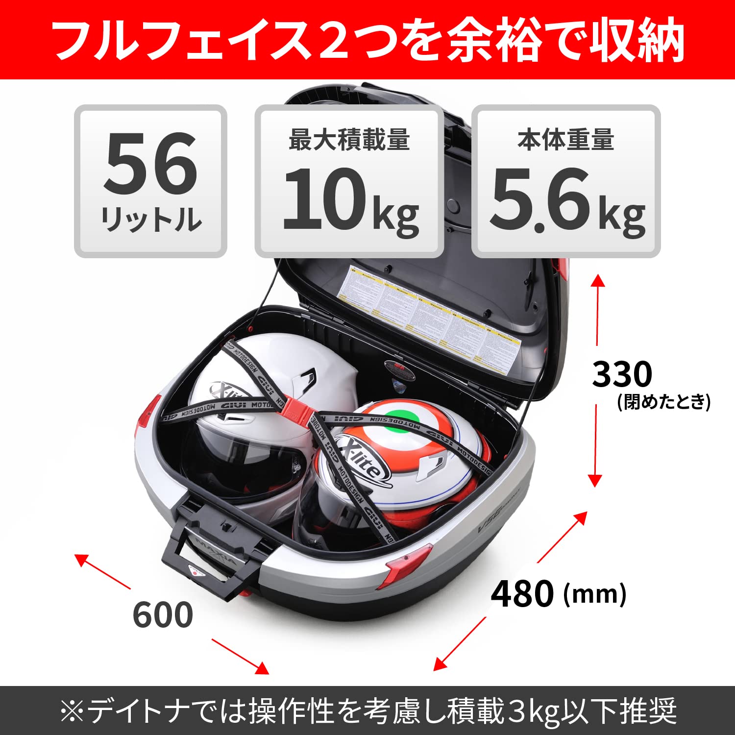 Amazon | GIVI(ジビ) バイク用 リアボックス モノキー 56L MAXIA4 