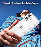 Vista 7 de FNTCASE Funda transparente para iPhone 16: fundas magnéticas para teléfonos con protector de pantalla a prueba de caídas compatibles con Magsafe