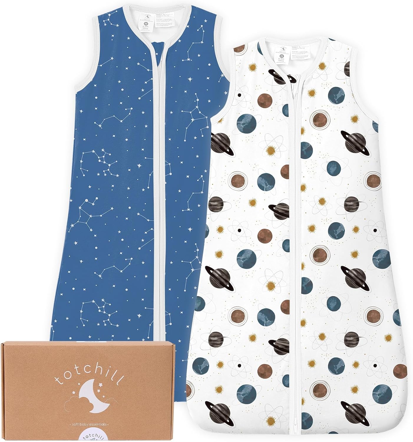 Baby Sleep Sack, 1.0 TOG Cozy Wearable Blanket, Soft Sleeping Bag with Zipper, Toddler Sleep Sack 0-3-6-12-24-3T