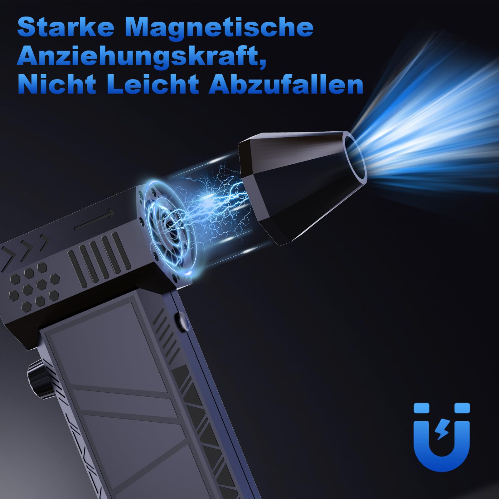 Electric Air Duster, Elektrische Staubgebläse-130,000 U/min Super Power Mini Gebläse, Stufenloses Getriebe Turbo Fan, Cordless Staubgebläse für Computer, Tastatur, Outdoor, Haus und Auto