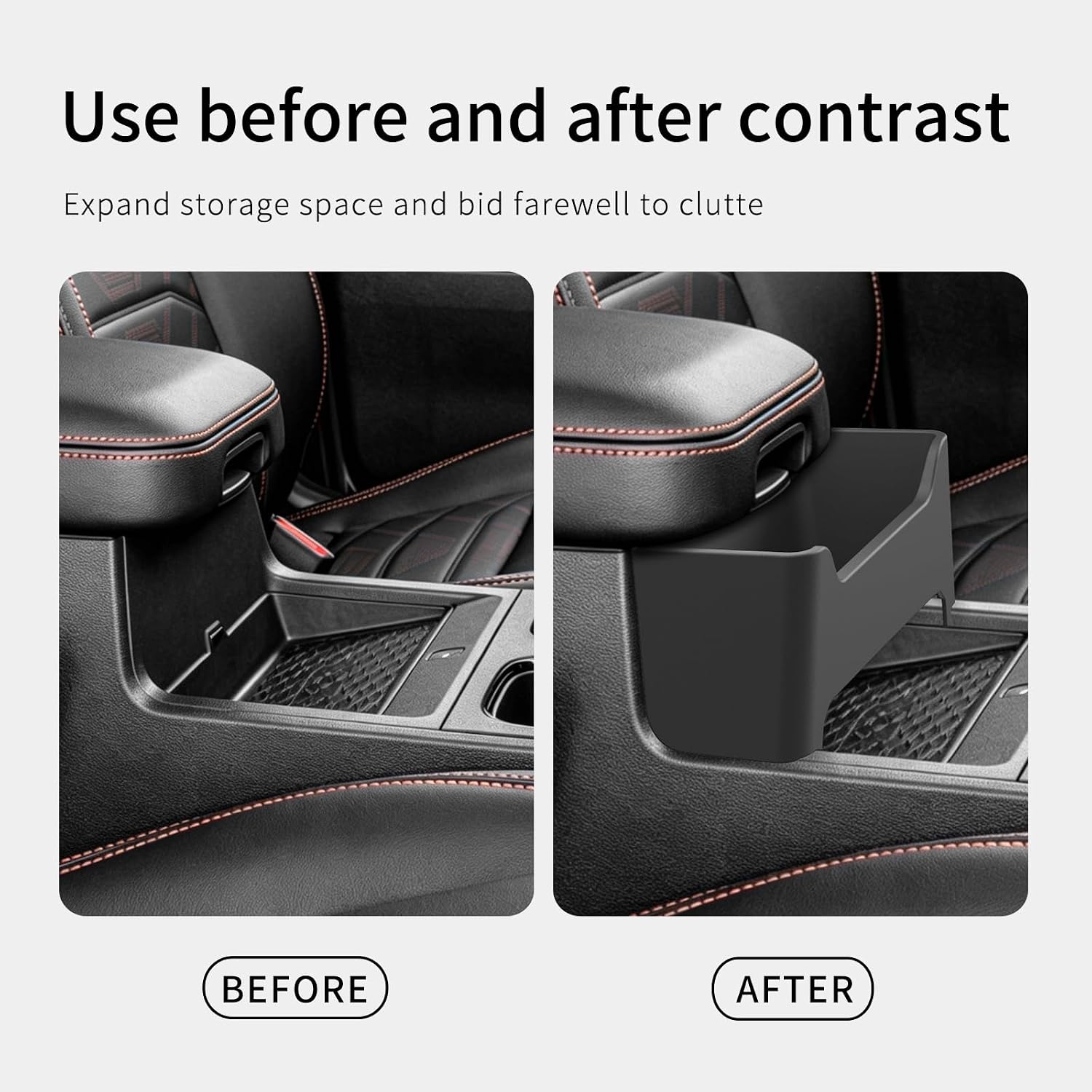 smabee Center Console Hanging Box Insert for Nissan Frontier 2022-2026 Accessories Insert Interior Black