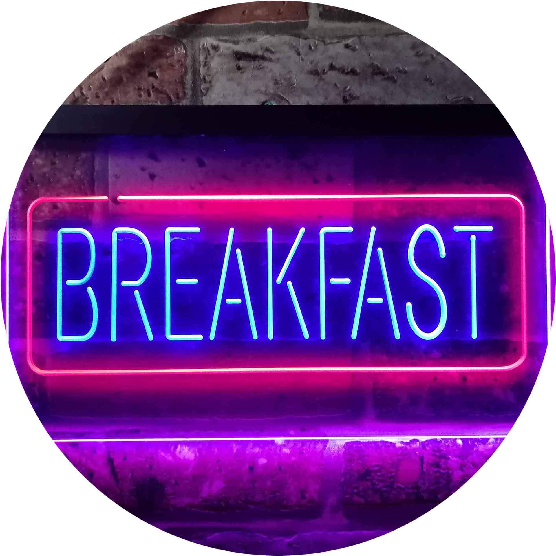 Advpro Red & Blue All Day Breakfast Café Dual Color Led Neon Sign 400 X 300Mm St6s43-I2862-Rb
