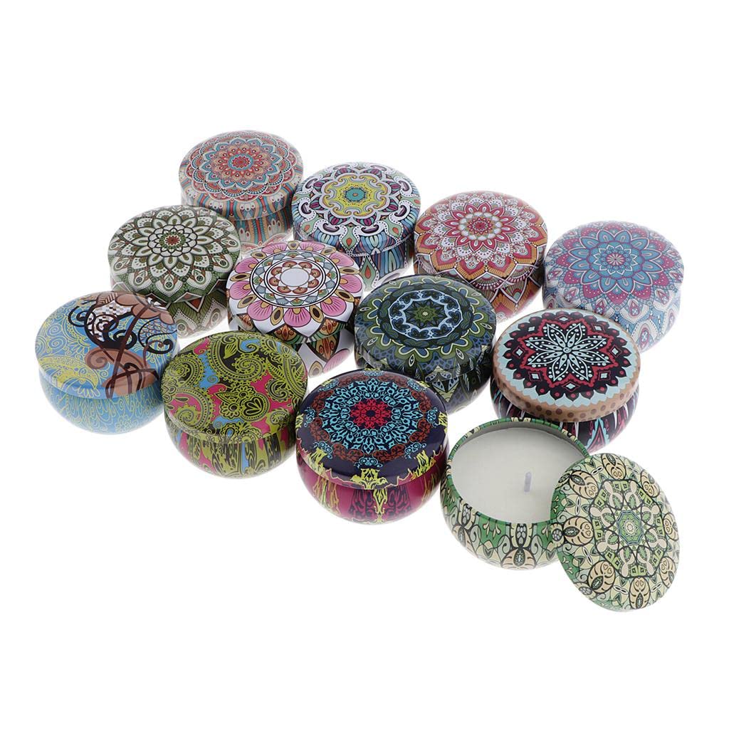 misppro 12 velas aromáticas mixtas de cera de soja en caja de viaje para bodas y fiestas