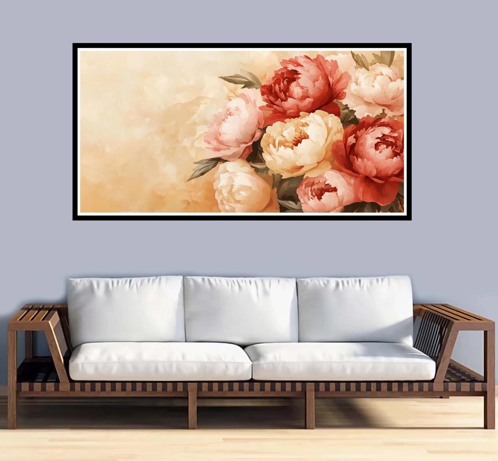 Grande Dipingere con i Numeri 60x120cm Dipingere con i Numeri Adulti Fiore Paint by Numbers Hobby Creativi Adulti e Principianti fai da te Kit Completo Craftoria,Decorazioni Casa Regalo Peonia-y1029
