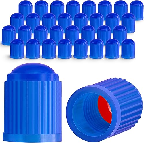 Vista 34 de 30 piezas de tapas de vástago de válvula de neumático TPMS, tapas de vástago de válvula de rueda de plástico negro para TR20008 TPMS, tapas