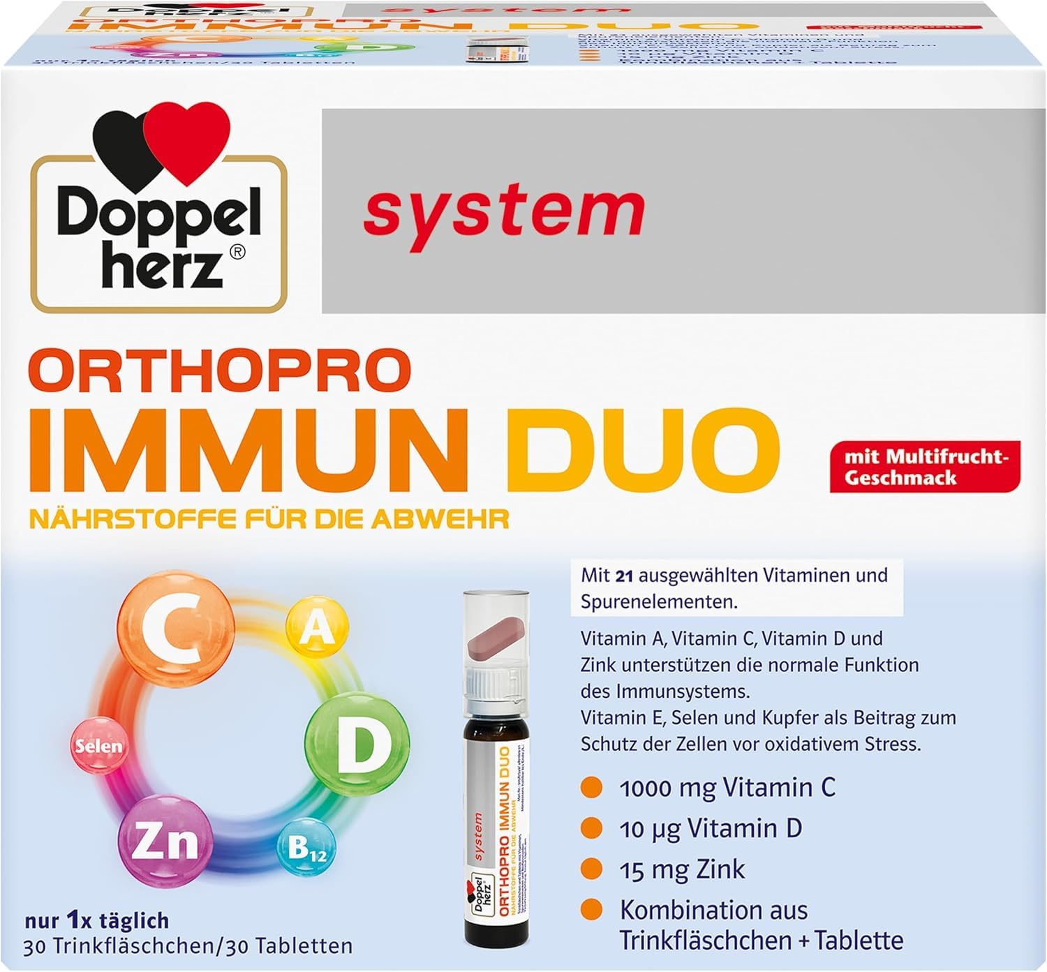 Doppelherz system ORTHOPRO IMMUN DUO - Mit 21 Mikronährstoffen