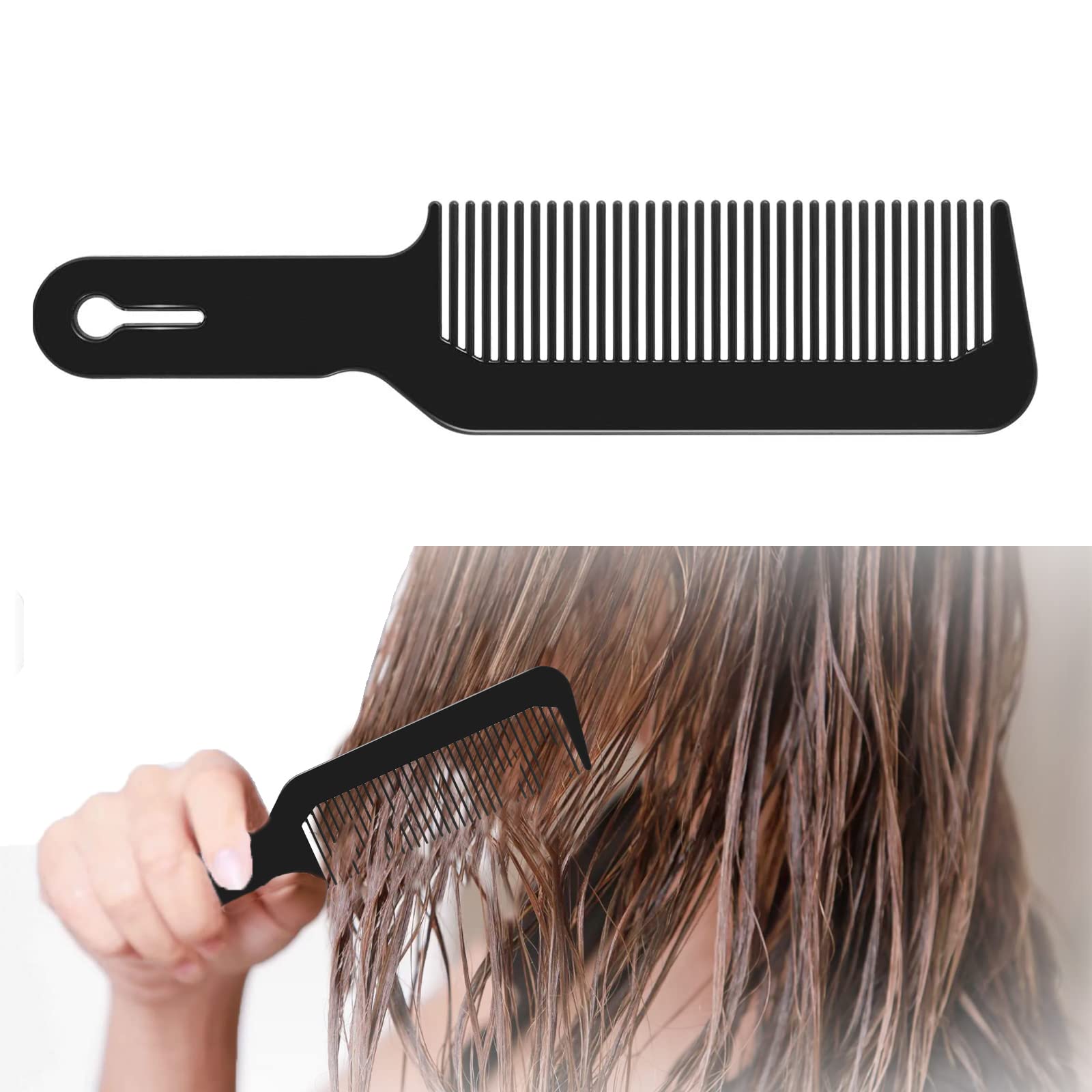 Clipper Combs, Barber Combs Heat-Resistant Flat Top Comb Blend Friend Fade Comb Fading Comb Fiber Comb Hair Cutting Combs for Men Women Hairdressing Barber Salon Hair Care Tool(Black)