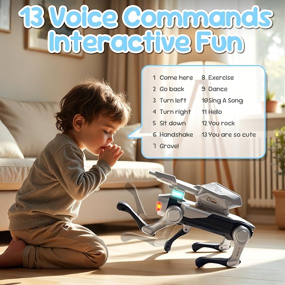 Smart Robot Dog,Interactive STEM Pet Toy with Voice Control for Kids Age 6+ | App Programming,Lifelike Actions,Bionic Walking,Programmable Play Birthday Gifts for Boys Girls