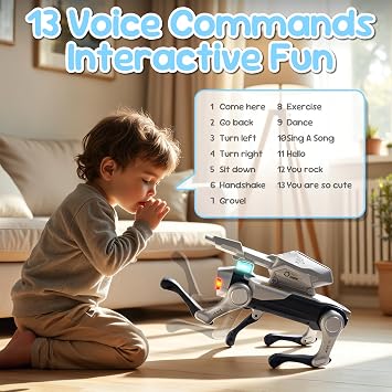 Smart Robot Dog,Interactive STEM Pet Toy with Voice Control for Kids Age 6+ | App Programming,Lifelike Actions,Bionic Walking,Programmable Play Birthday Gifts for Boys Girls