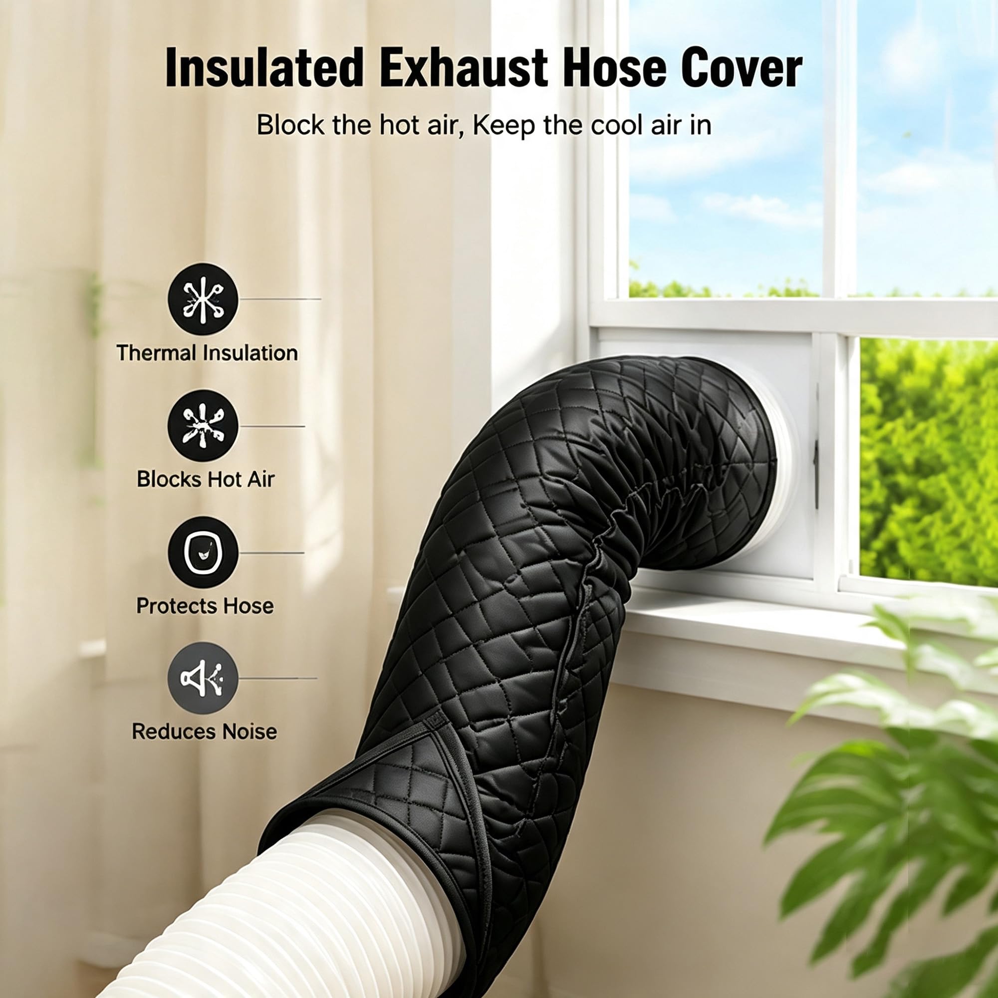 ZORQ Guaina Isolante per Tubo Condizionatore AC Compatibile con Cecotec EnergySilence Clima 12000 2021-2025