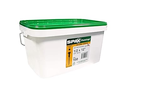 Miniatura 15 de Tornillos de retraso de madera estructural de cabeza hexagonal exterior de 1/2 "x 8" Powerlags Hex (100 EA) cubo a granel