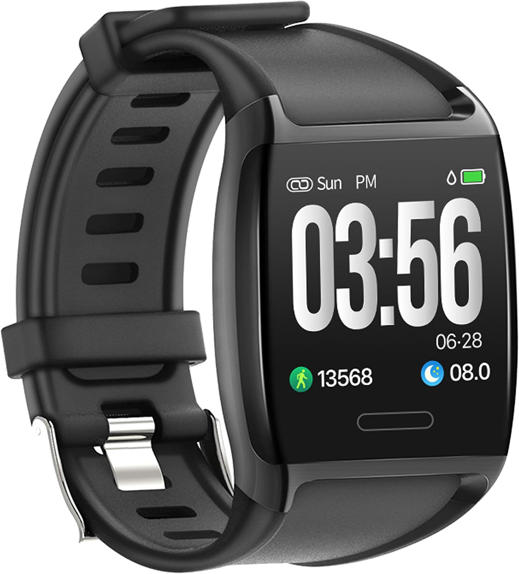 LCARE Watch Smart Activity Tracker, Heart Rate Monitor, Alert for Android and iPhone, (Black)