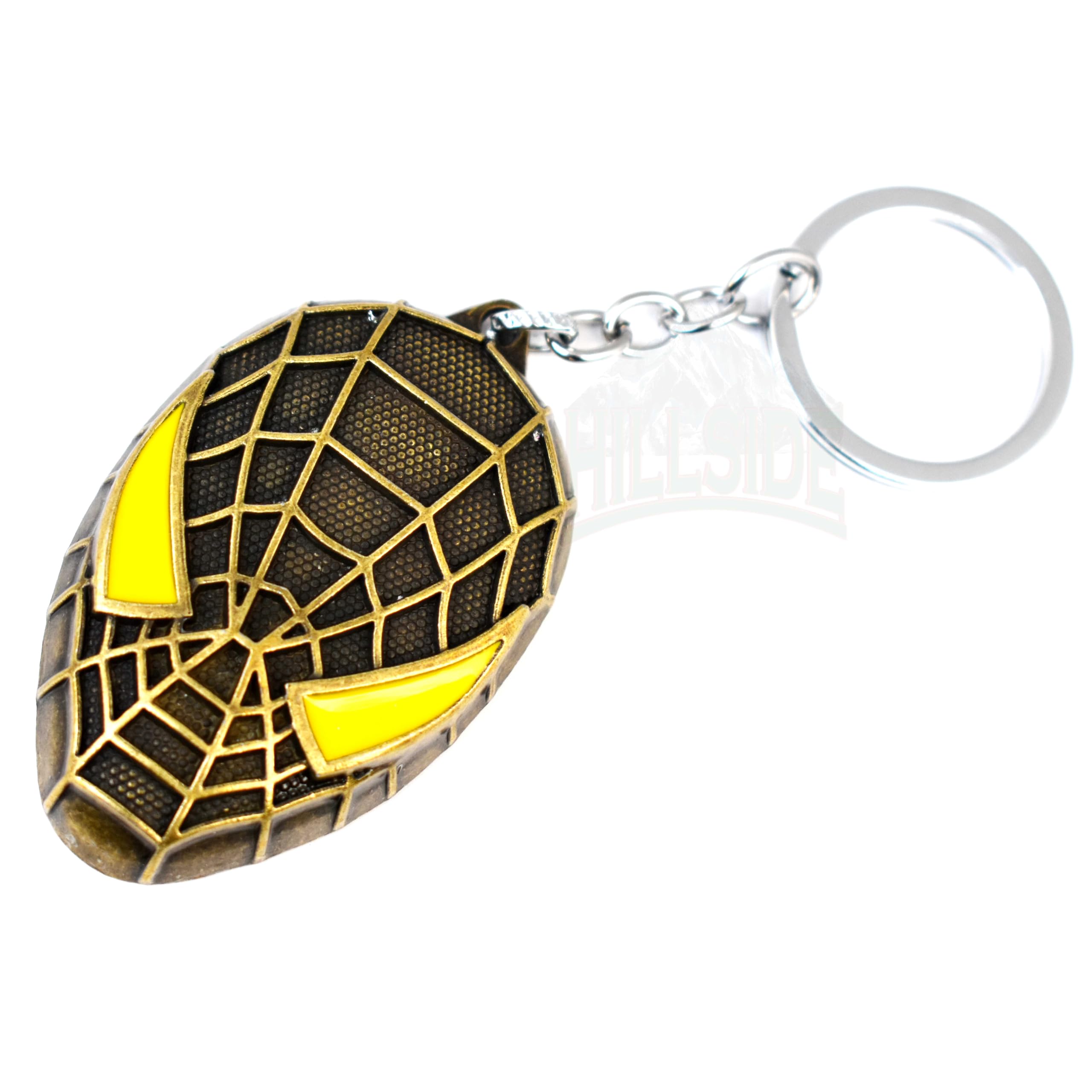 HILLSIDEMarvel Avengers Spiderman Keychain Face Metal Of Key Chain Colorful Metal Antique Vintage Style 1