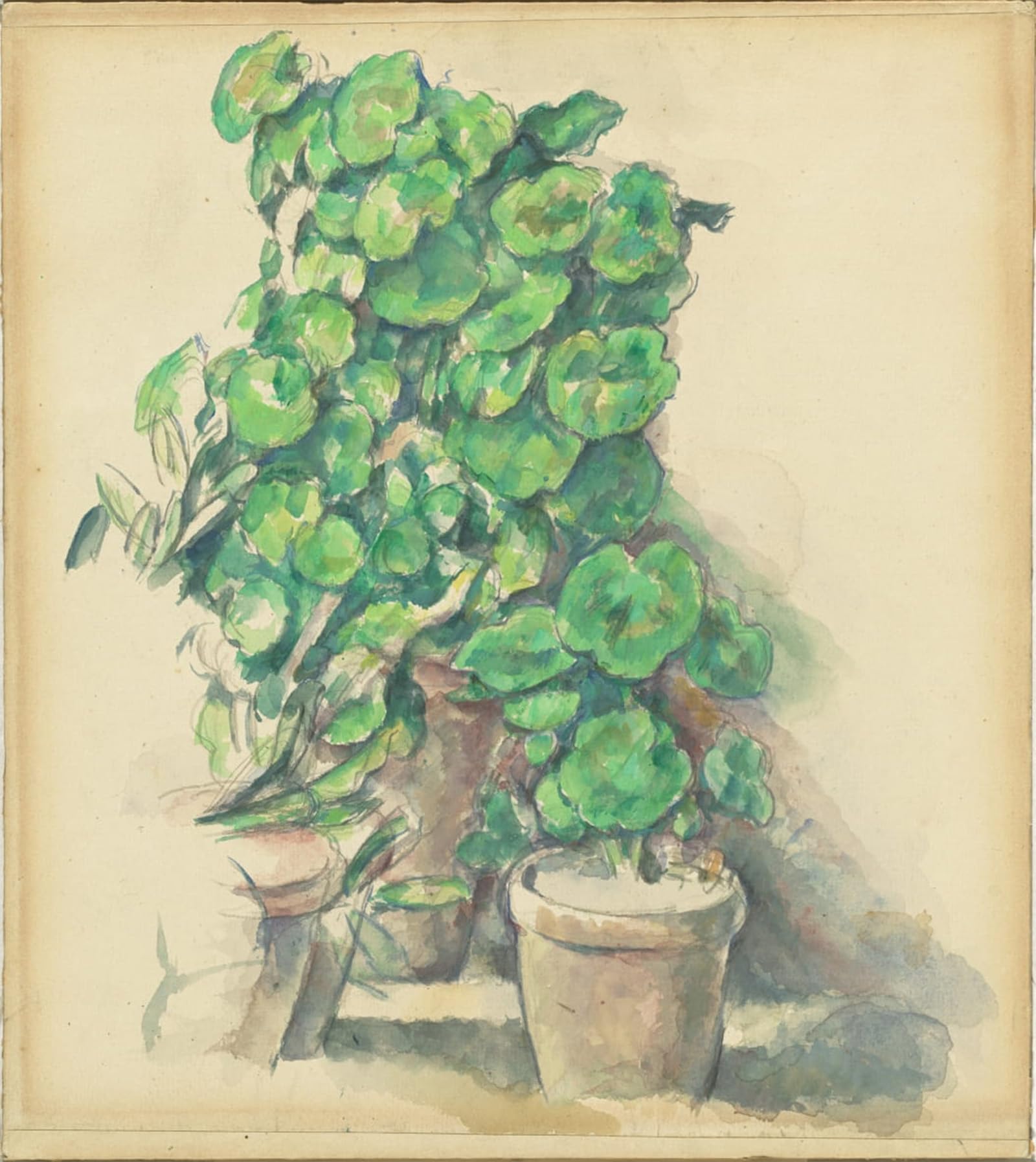 SERENDIPITP Vintage Picture Print on Canvas Wall Art Poster Geraniums by Paul Cézanne Artwork Print Poster for Wall Decor 60x90cm