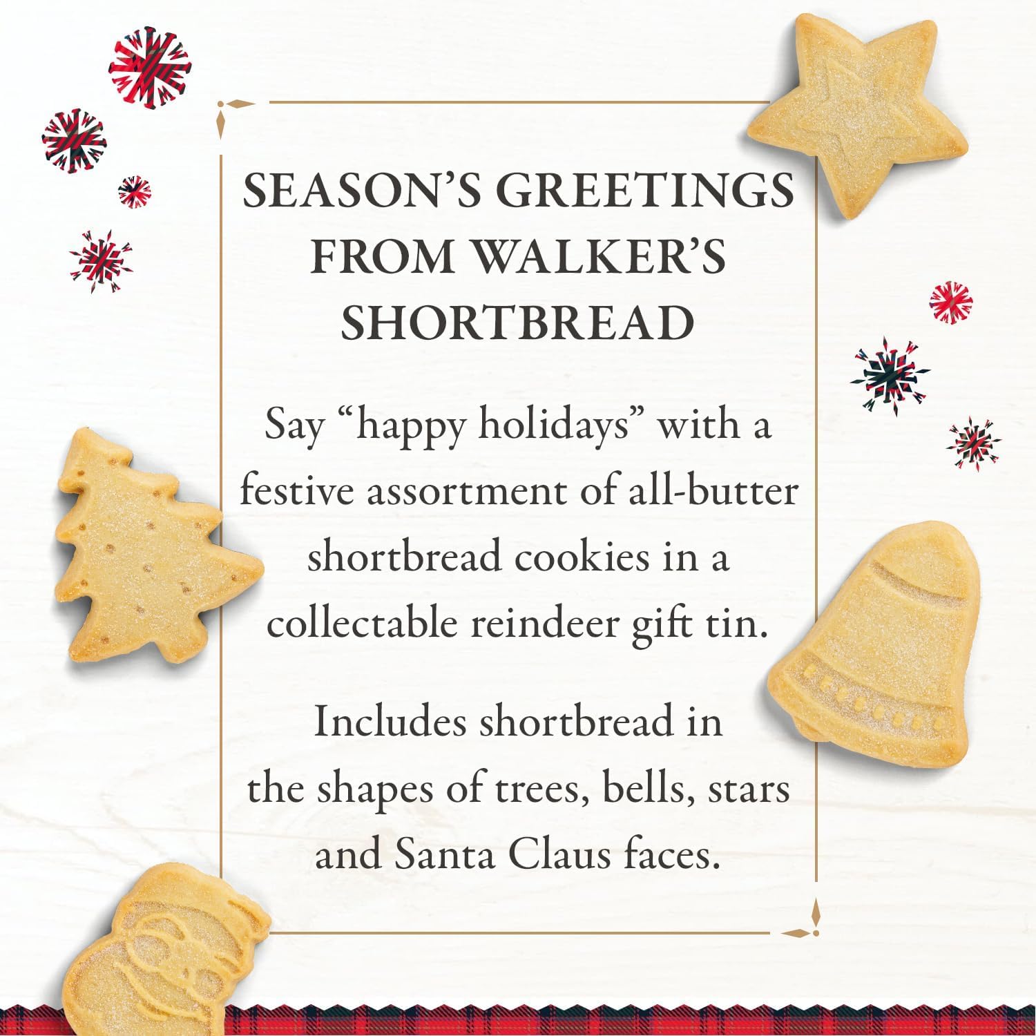 Festive Shortbread Reindeer Tin.