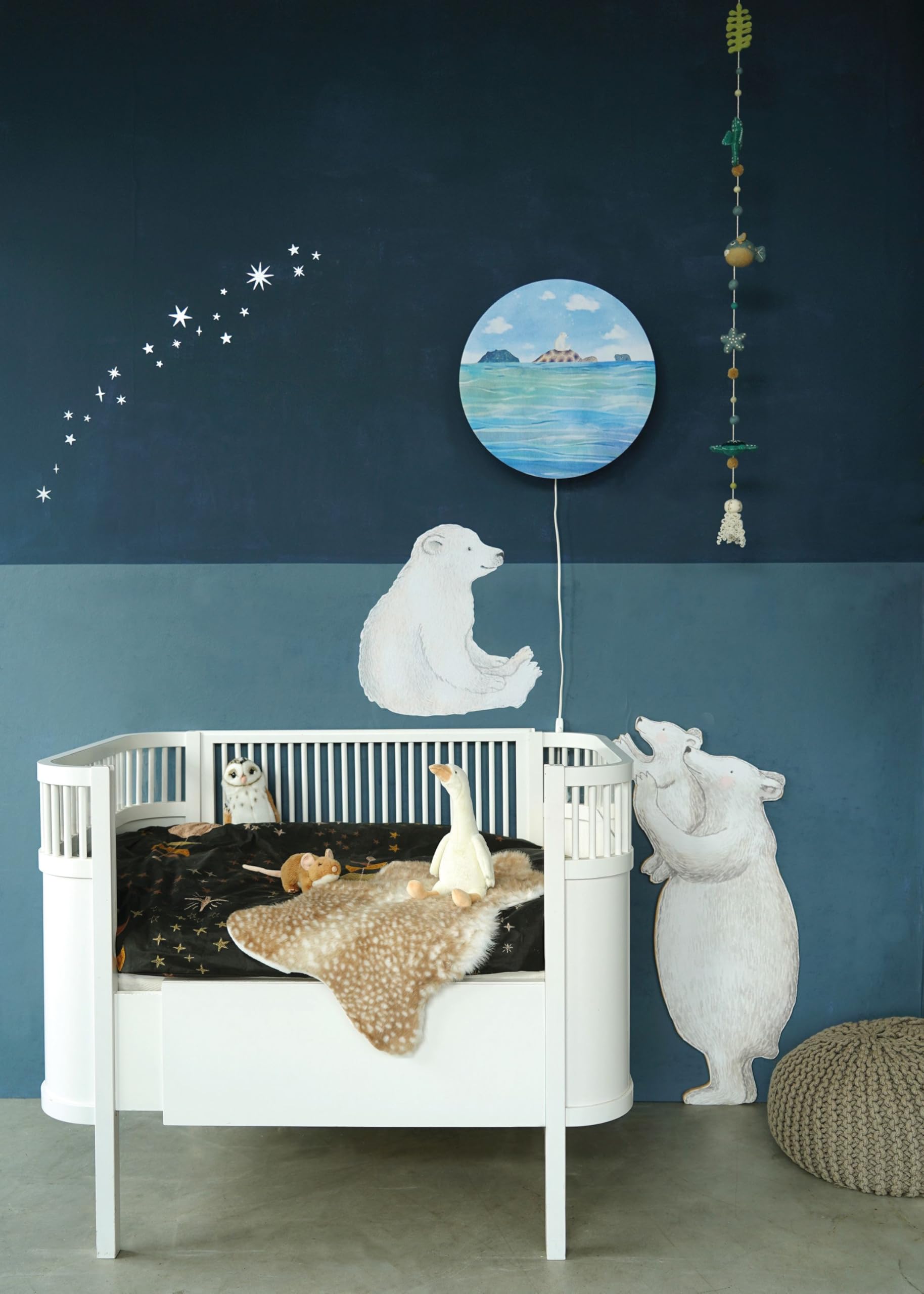 Schildkröte Traum Wandlampe | Für Baby- & Kinderzimmer | Kinderzimmerdesign | Handgemalt & nachhaltig