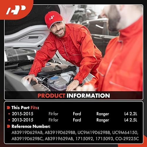 Miniatura 2 de A-Premium Compresor de aire acondicionado con embrague compatible con Ford Ranger 2.5L 2013-2015 Gas, Ranger 2.2L 2015 Diesel Turbocharged