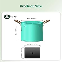 Vista 2 de 7 bolsas de cultivo de 20 galones, bolsas de cultivo de jardín PE para plantas con agujeros de unión de ramas y agujeros de drenaje inferiores
