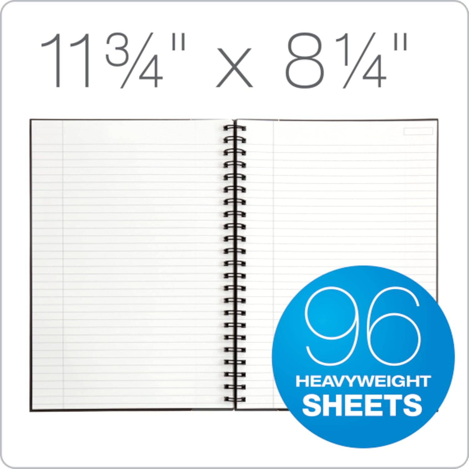 TOPS 25332 Royale Wirebound Business Notebook, Legal/Wide, 11 3/4 x 8 1/4, 96 Sheets,White