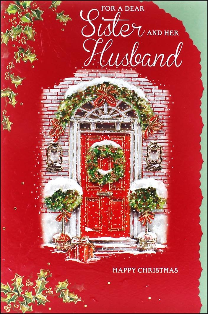 Senations For A Dear Sister And Her Husband Christmas Card...By Sensations..