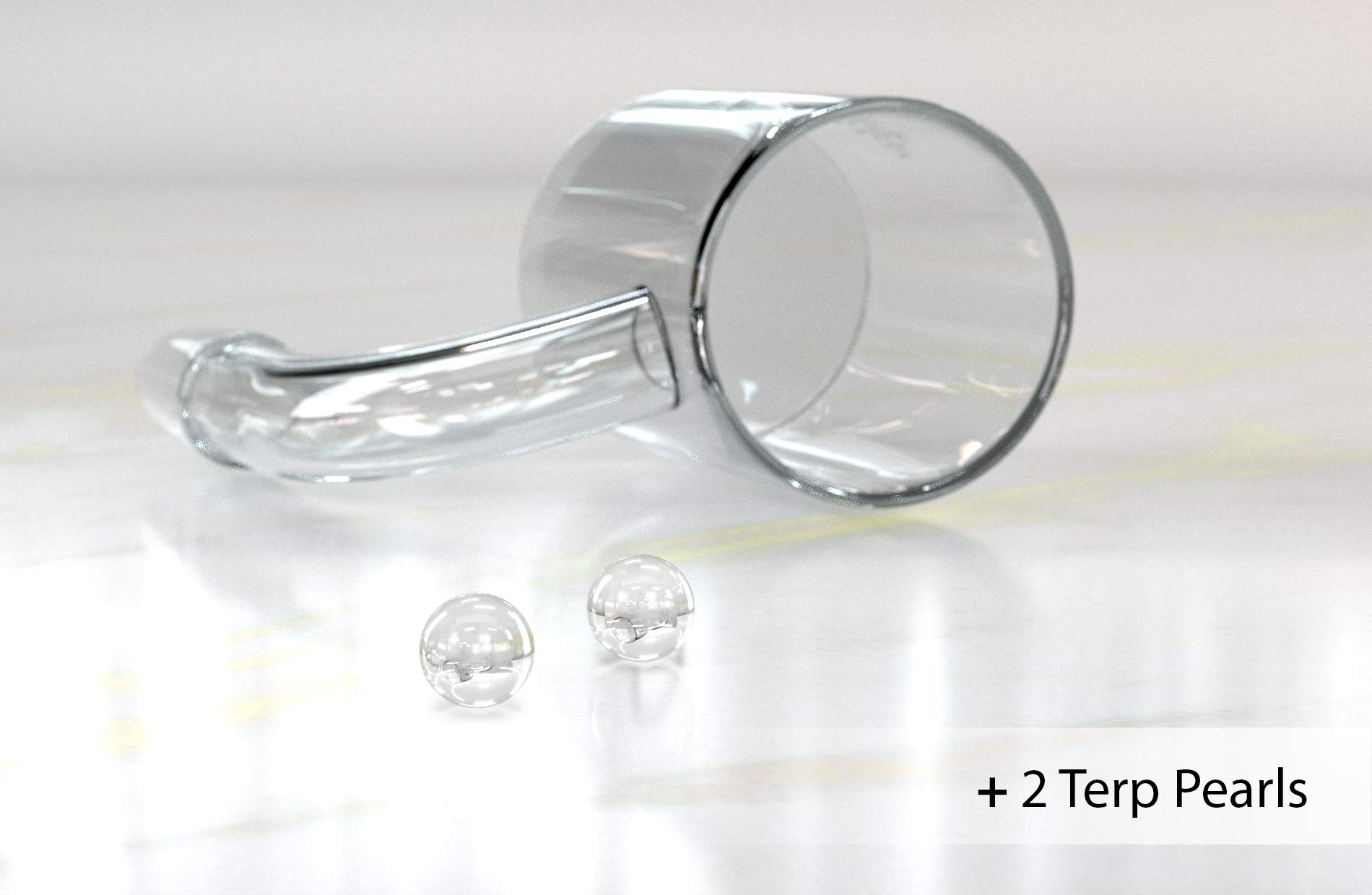 JCASE Banger al quarzo 10 mm adattatore maschio fatto a mano 90° fondo Opaque Ø 25 mm per vetro Dab Rigs
