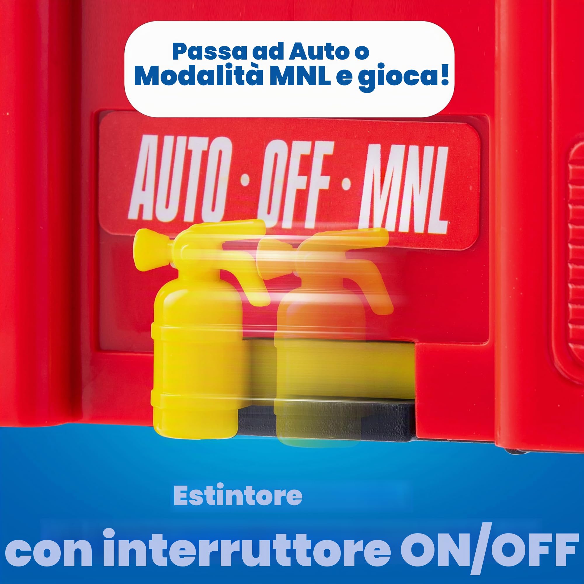 JOYIN Camion dei pompieri a LED, giocattolo per bambini, proiezioni a LED e sirene, camion dei pompieri con interruttore di modalità e controllo del volume, giocattolo per ragazzi e ragazze