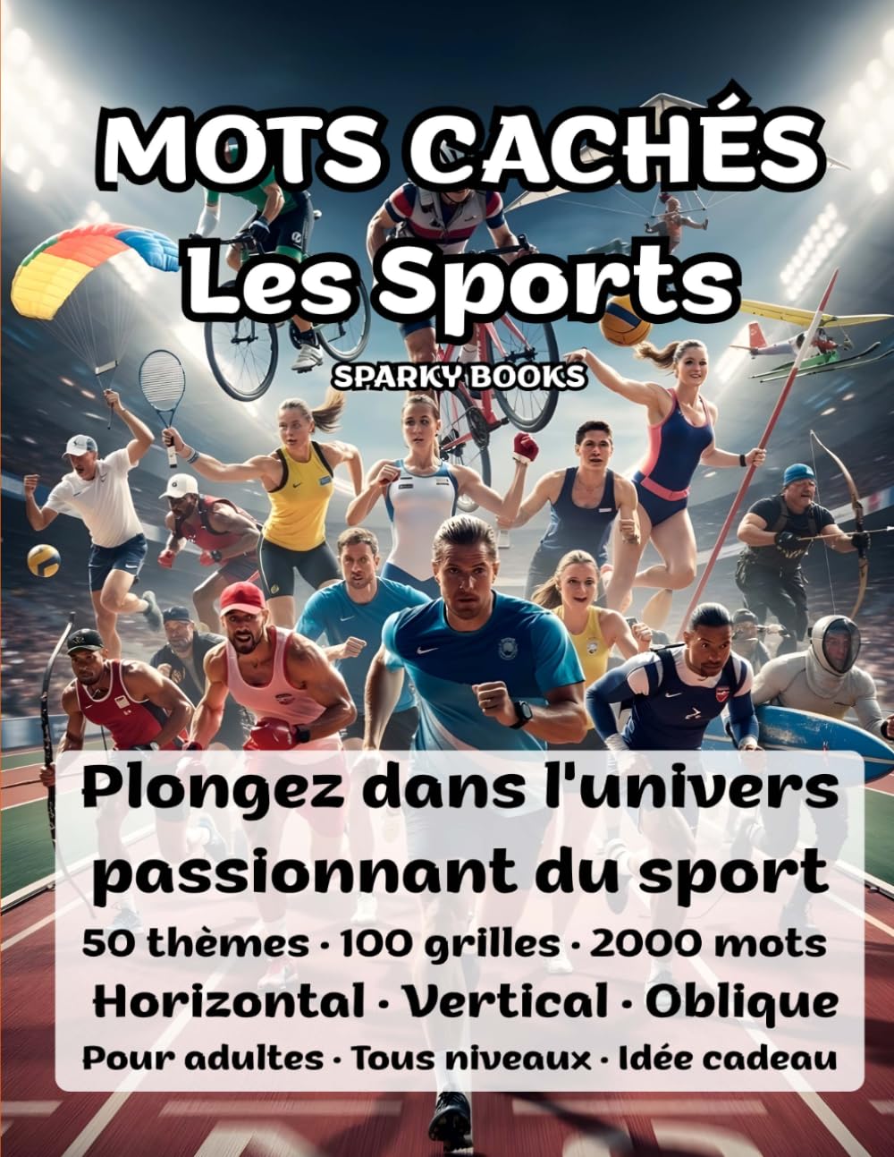 Mots Cachés Sport: 100 grilles · 50 thèmes · 2000 mots