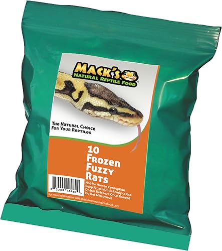 Mack's Natural Reptile Food Frozen Fuzzy Rat - 10ct