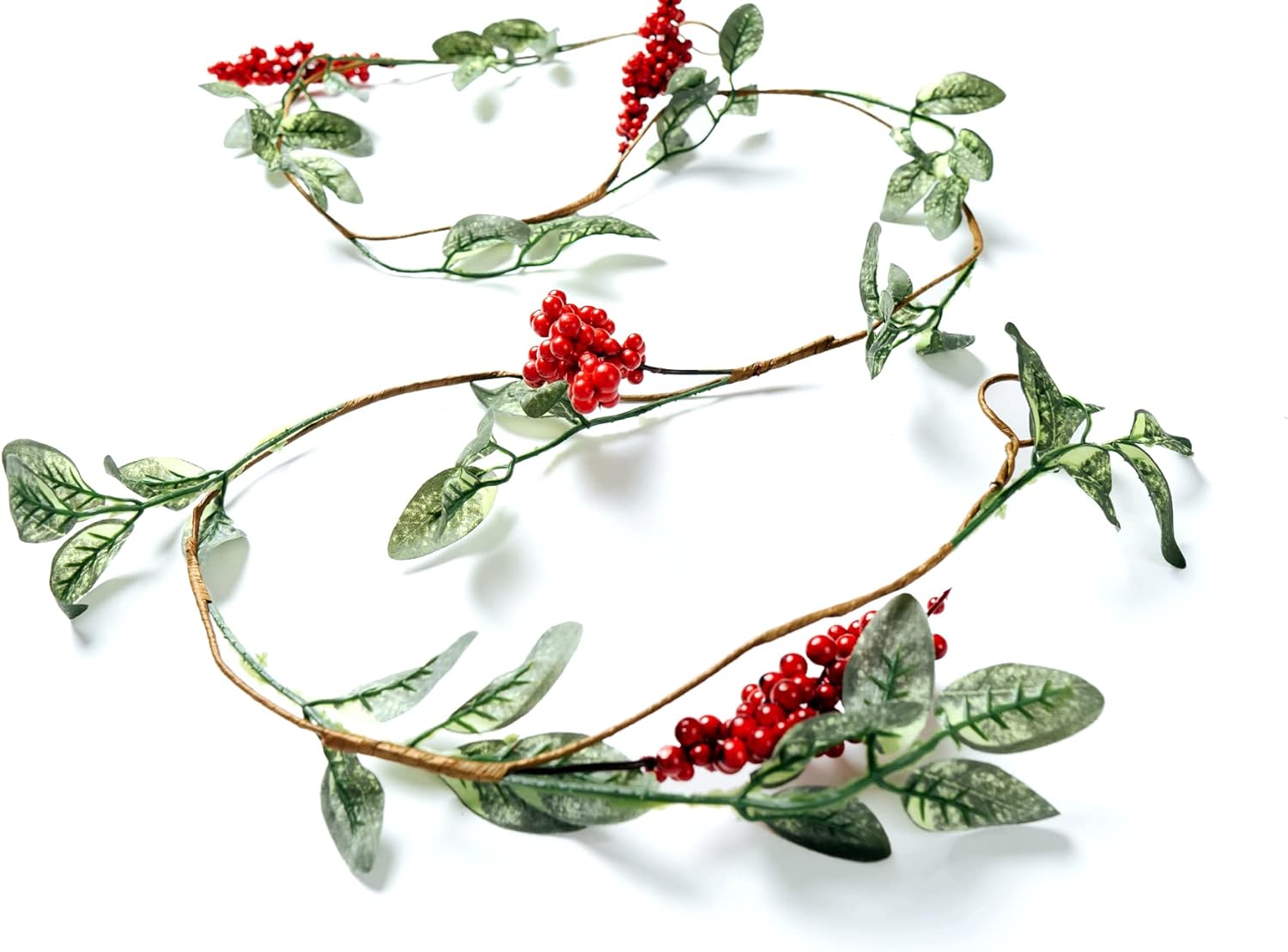 CraftMore Holiday Mini Leaf Garland with Berries - Image 3