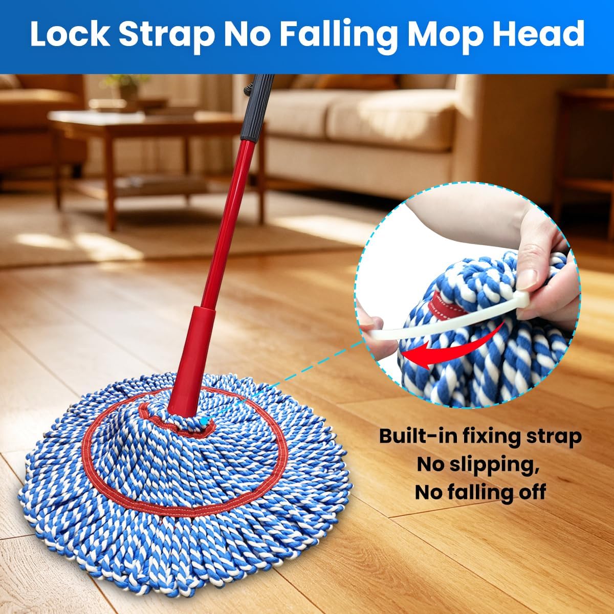Mop Pads MicroTwist MAX Microfiber Refill Compatible with Ocedar (Pack of 3)