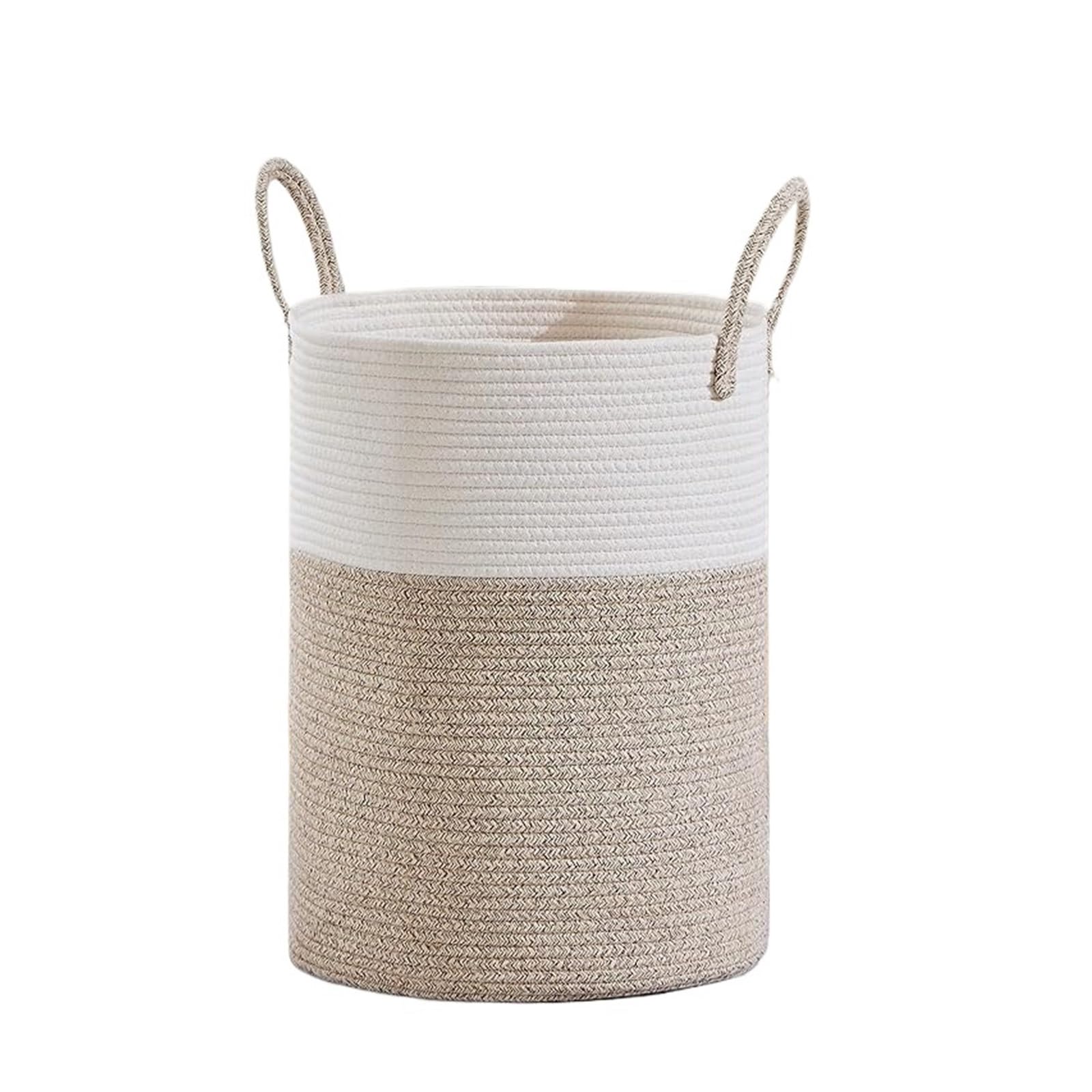 Panier à linge en corde tressée pour organiser le salon et la chambre