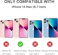 Vista 7 de MYBAT PRO Skullcap Hybrid - Funda protectora para Apple iPhone 14 Plus (6.7), color plateado y negro