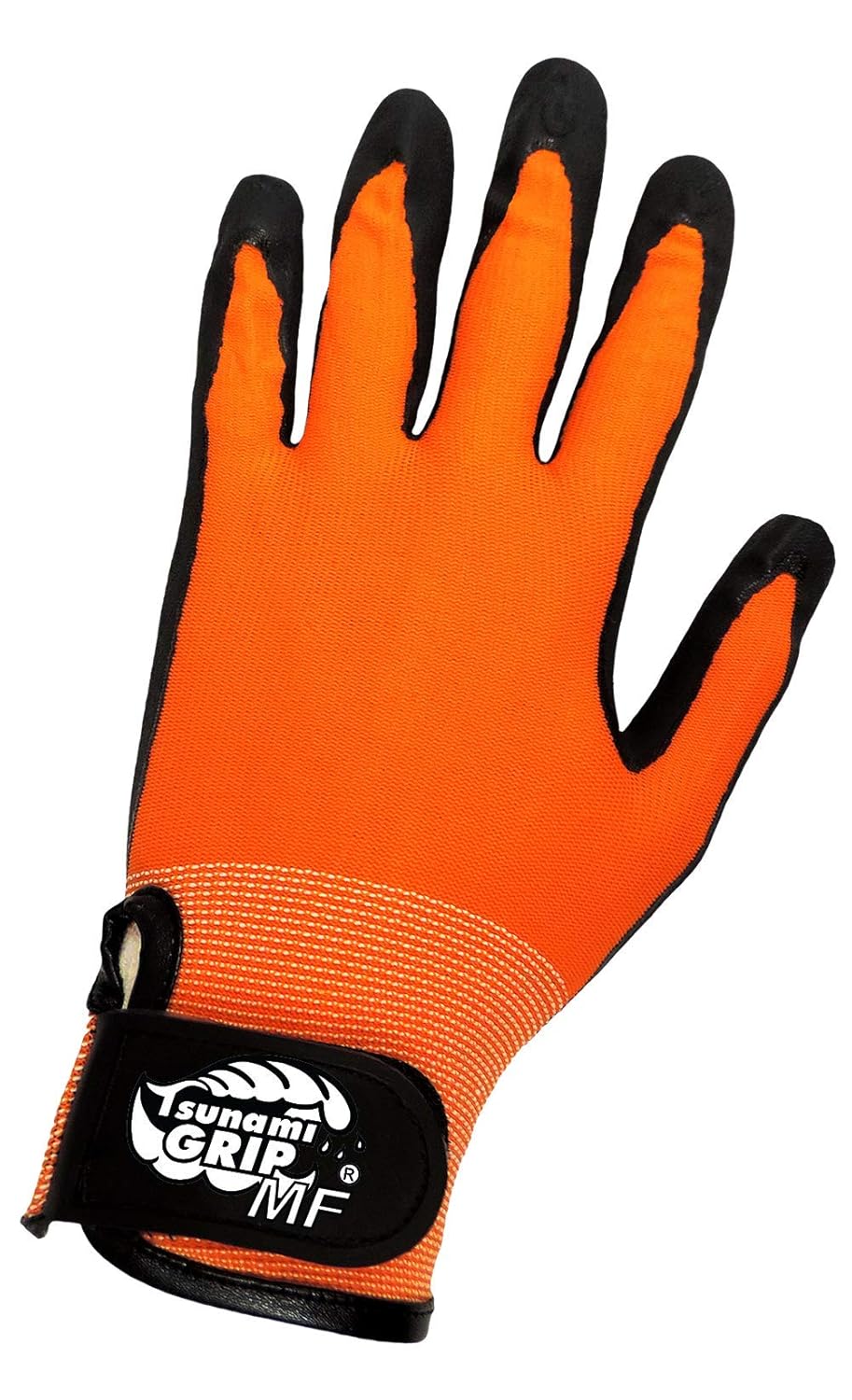 Global Glove 510MFV Tsunami Grip Nitrile Glove, Work, Large, Orange/Black (Case of 72)