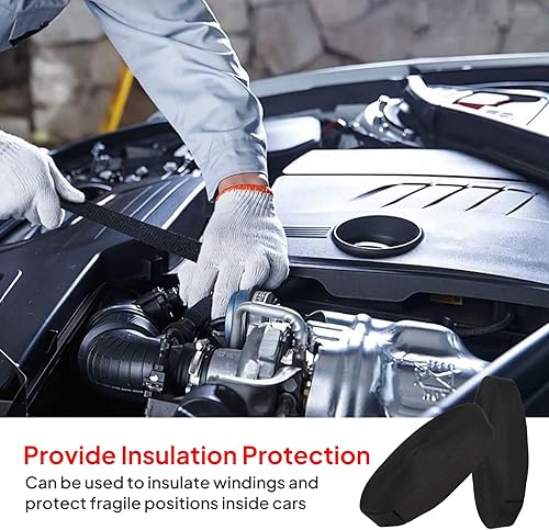 Miniatura 8 de Tubo de tela trenzada termorretráctil 2 en 1, se ajusta perfectamente a mangueracablealambre de forma irregular (1 pulgada, 22 pies)